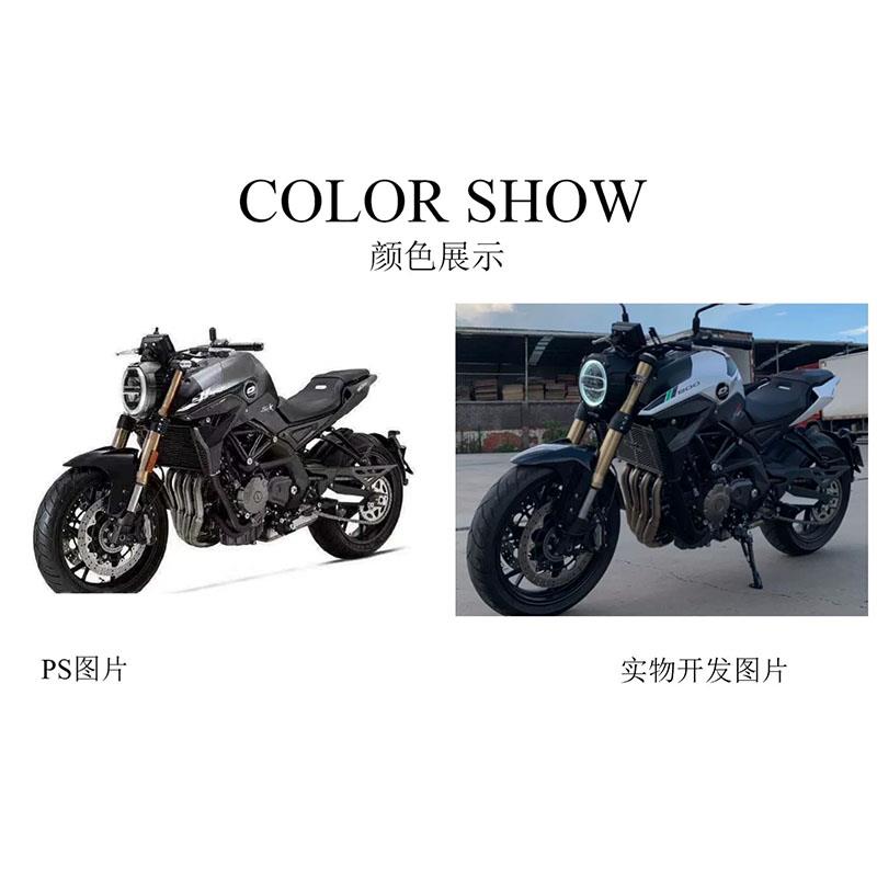 适用钱江追600大灯改装追800追350大灯总成机车复古圆灯大灯总成
