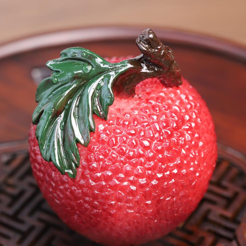 特大号大吉大利荔枝变色茶宠精品可养茶盘茶桌摆件泡茶趣味茶玩
