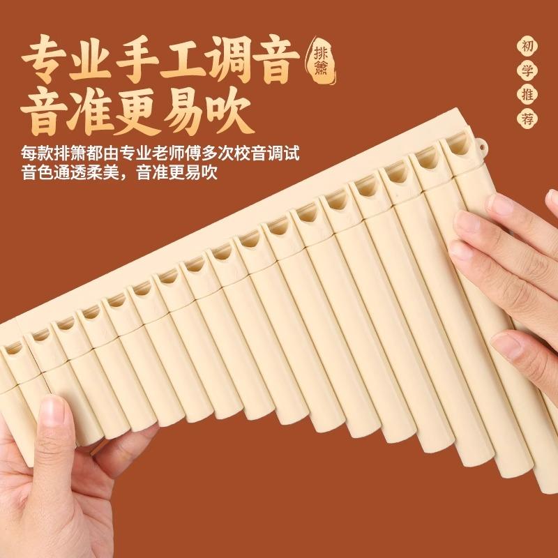 排箫乐器小学生专用16管18管初学者儿童入门C调专业演奏易学排笛