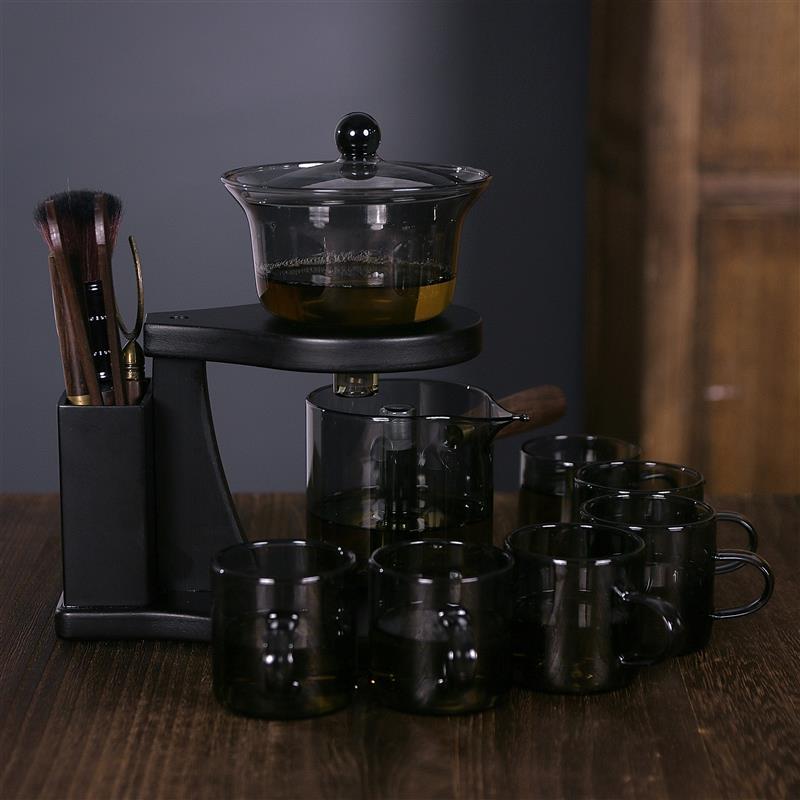 茶具套装功夫茶具玻璃自动磁吸泡茶器具2025新款泡茶壶茶杯茶碗