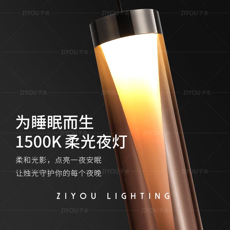 子由卧室床头吊灯意式极简2026新款轻奢现代可升降玄关主卧吊线灯图片