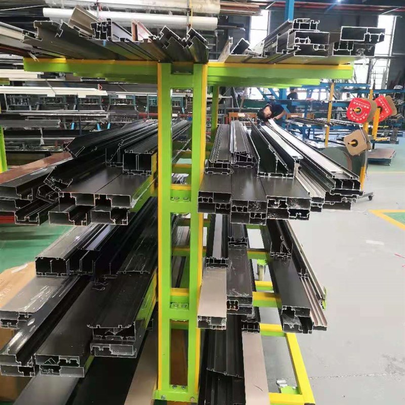 新款铝合金门窗设备工具 铝材推车材料小推车 铝材放置架置物架图片