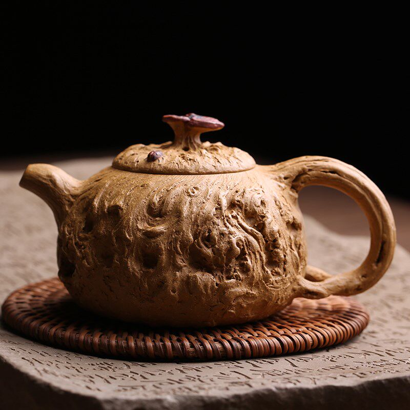 宜兴原矿紫砂壶灵芝供春壶纯全手工名家仿生花器泡茶壶功夫茶具
