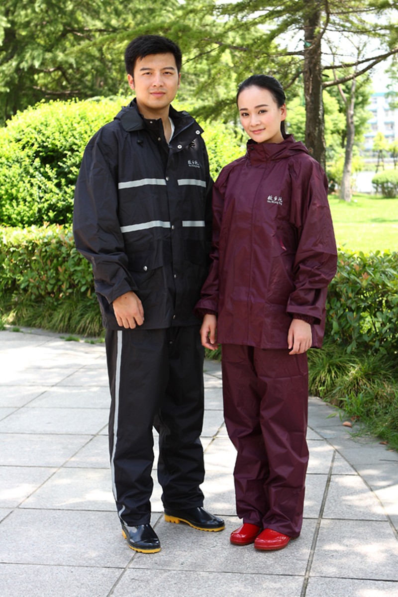 故乡行成人分体雨衣户外防雨裤骑行双层反光徒步摩托车盒子套装