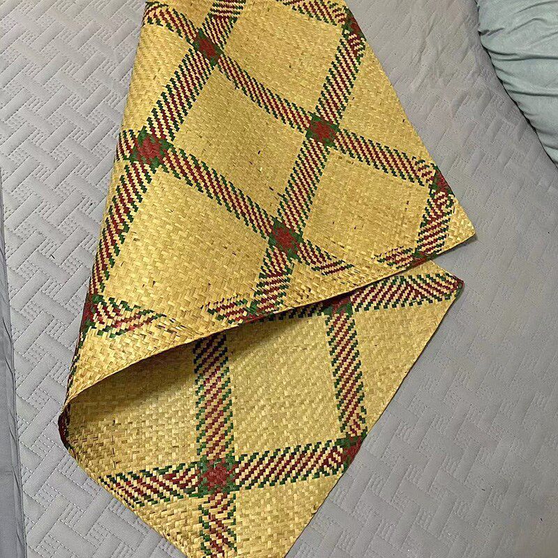 草编凉席幼儿园儿童床使用精品手工编织天然环保耐用夏季清凉透气