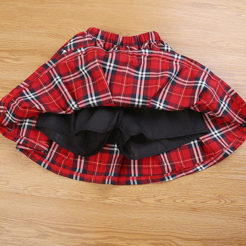 儿童格子裙红格子短裙女童校服百褶裙学院风中小学生表演半身裙子,童装/婴儿装/亲子装,半身裙,淘宝优惠券,粉丝福利购,淘宝优惠卷