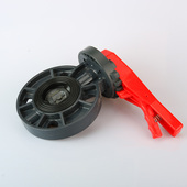 PPH蝶阀UPVC蝶阀手动对夹式 塑料蝶阀耐酸碱蝶阀化工管阀门开关阀