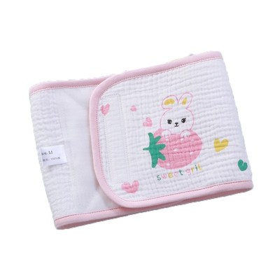 夏季薄款宝宝肚围4层纱布魔术贴可调节大小纯棉新生婴儿护脐带0-4