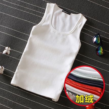 保暖背心男加绒加厚秋冬季打底纯棉内穿上衣发热防寒内衣坎肩马甲