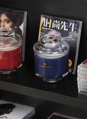 样板房卫生间洗手台浴缸旁摆件卧室床头香氛香薰蜡烛杯柜子装饰品