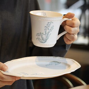 拾器集复古喝水杯陶瓷日式小众精致新款送人咖啡早餐牛奶燕麦杯子