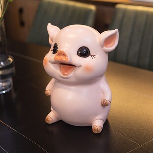 2024新款猪只进不出存钱罐大容量储钱罐摆件大人儿童男女孩储蓄罐