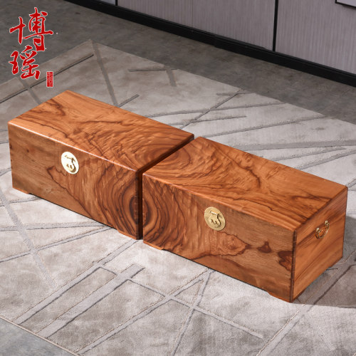 老樟木箱子整板字画箱收纳箱香樟木整板结婚陪嫁箱中式衣箱可定制