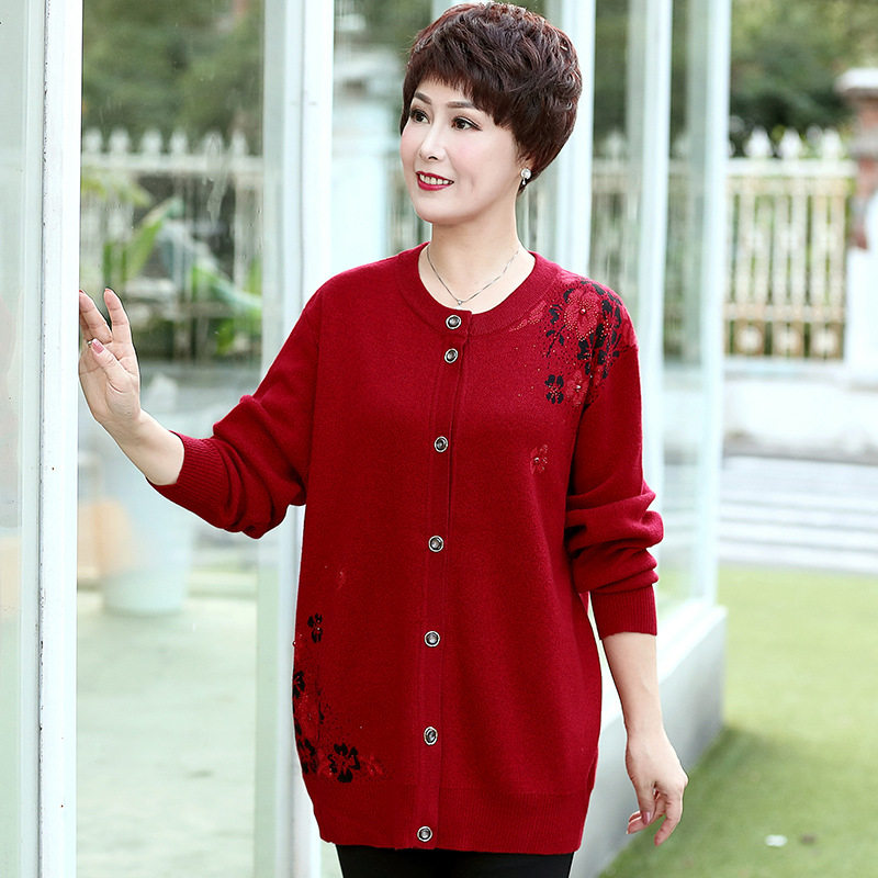特超大码中老年女装毛衣开衫外套200斤胖妈妈胖太太加肥加大上衣