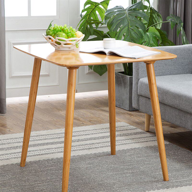 楠竹方桌子儿童学习桌吃饭桌正方形家用小户型餐桌北欧实木四方桌