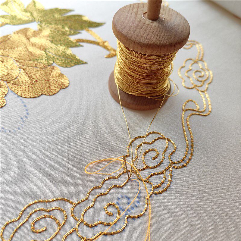 盘金绣DIY材料包苏绣手绣套件祥云纹花朵系列装饰画抱枕套初学