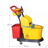 超洁亮B 榨水车拖把桶墩布车地拖挤水车拖布压水车 046下压式