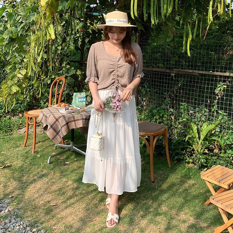 裙子胖mm遮肚白色200斤大码夏装梨型身材微胖高腰遮胯A字半身裙女,女装/女士精品,大码半身裙,淘宝优惠券,粉丝福利购,淘宝优惠卷