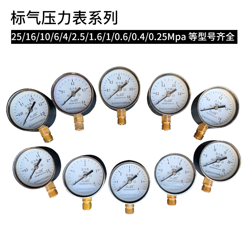 铂唯Y-60标准压力表头(0.25/0.4/0.6/1/1.6/2.5/4/6/10/25)MPa