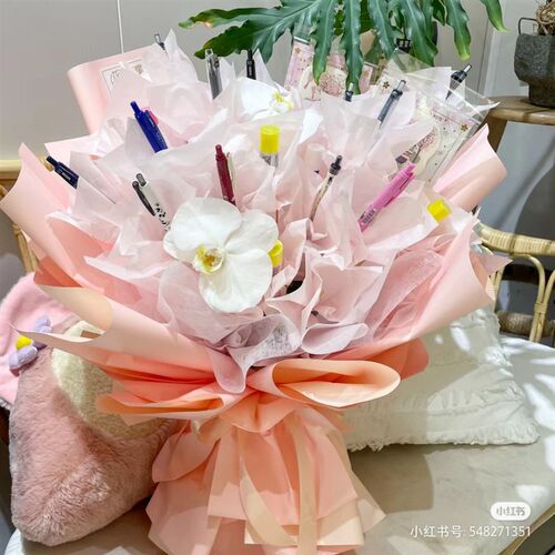 文具花束中性笔花束diy材料包花艺包装纸开学礼教师节送老师医生