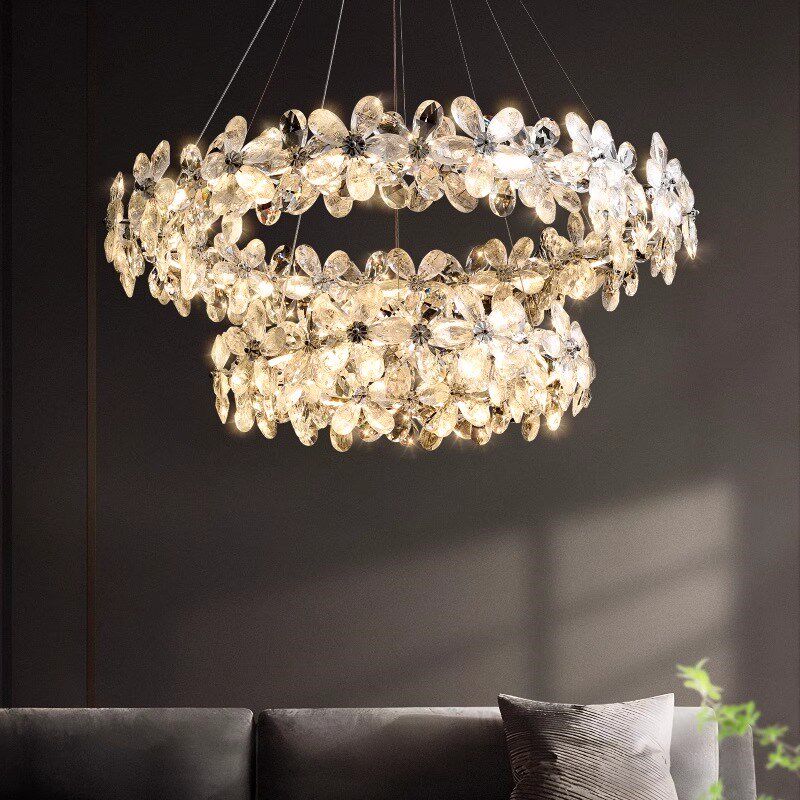 水晶吊灯客厅主灯轻奢2024新款设计师法式奶油风餐厅卧室灯具大全