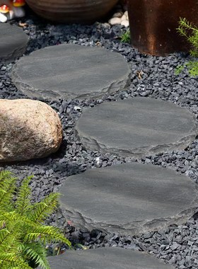 玻璃钢庭院汀步石脚踏板花园庭院装饰户外地砖阳台园林草坪布置