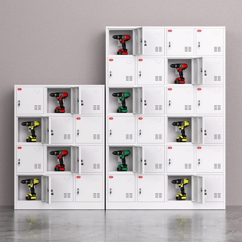 电动工具充电柜工地对讲机存放柜42门手电钻锂电池集中充电保管箱