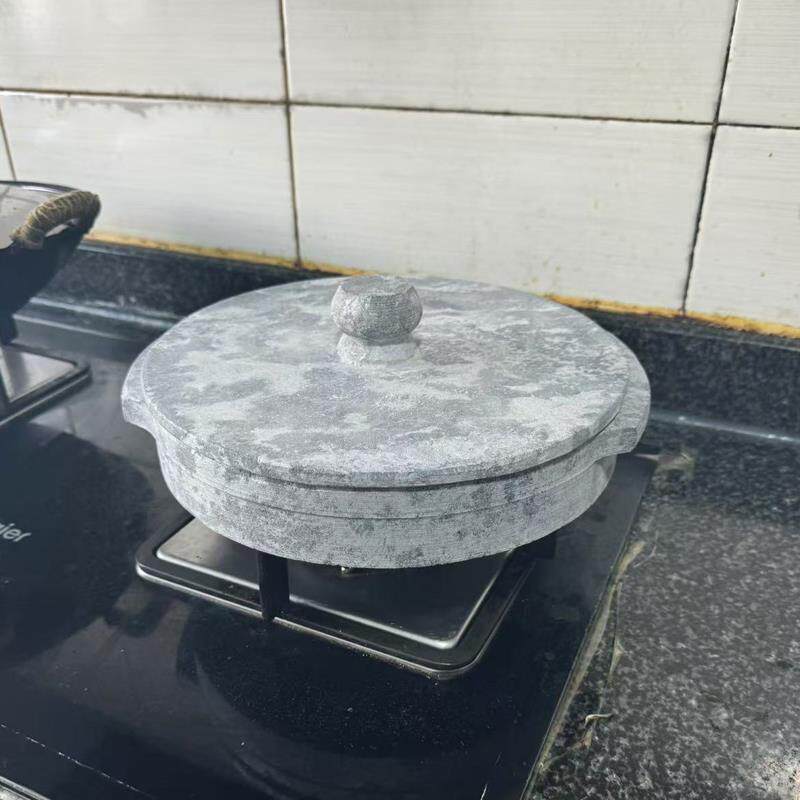 西藏墨脱石锅烤盘煎锅烤肉平底锅天然皂石明火专用烤肉烤牛排