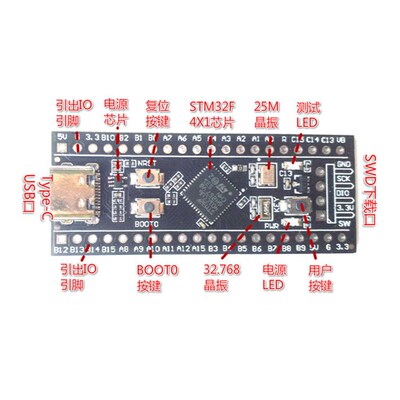 STM32F401 411开发板 STM32F401CCU632F4核心最小系统板 学习板