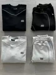 Business Attire New High-Quality Trendy Round-Neck Embroidered Sweatshirt and Sweatpants Kroen Sports Suit
