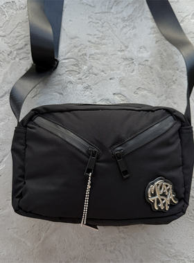 Mertra 黑色斜挎包 crossbody bag 男女百搭质感多口袋实用背包潮
