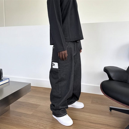 Sweats 宽松牛仔裤男女 DENIM BAGGY JEANS - BLACK 黑色百搭长裤