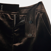 YOUENBB 百搭rose同款 暖棕可可 丝绒高腰A字短裙半身裙复古新款