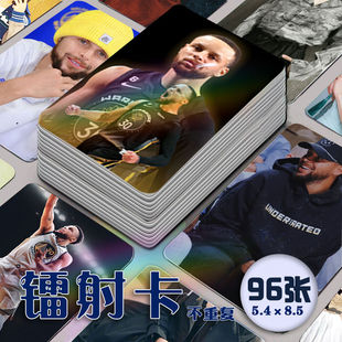 斯蒂芬库里镭射小卡96张全套NBA球星周边LOMO卡收纳册拍立得装饰