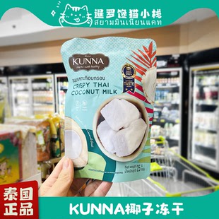 泰国网红推荐kunna椰子冻干椰子块脆椰肉水果冻干椰奶块椰子糕
