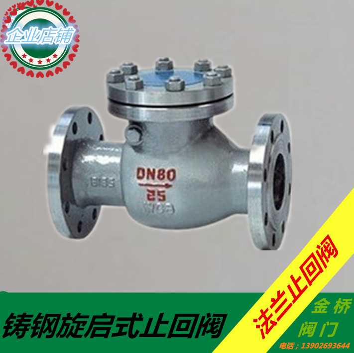 。H44H-16C 铸钢旋启式止回阀 法兰 钢止回铸阀 DN 50 80 100 150