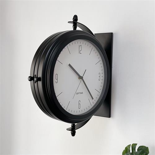 新品新品2022新品双面钟表 挂钟客厅新I品12英寸P金属客厅双面挂