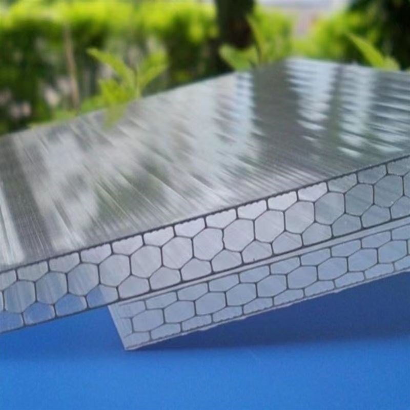 耐力板PC采光顶全透明展示厅车棚隔热隔Q断养殖通道屋檐家俱