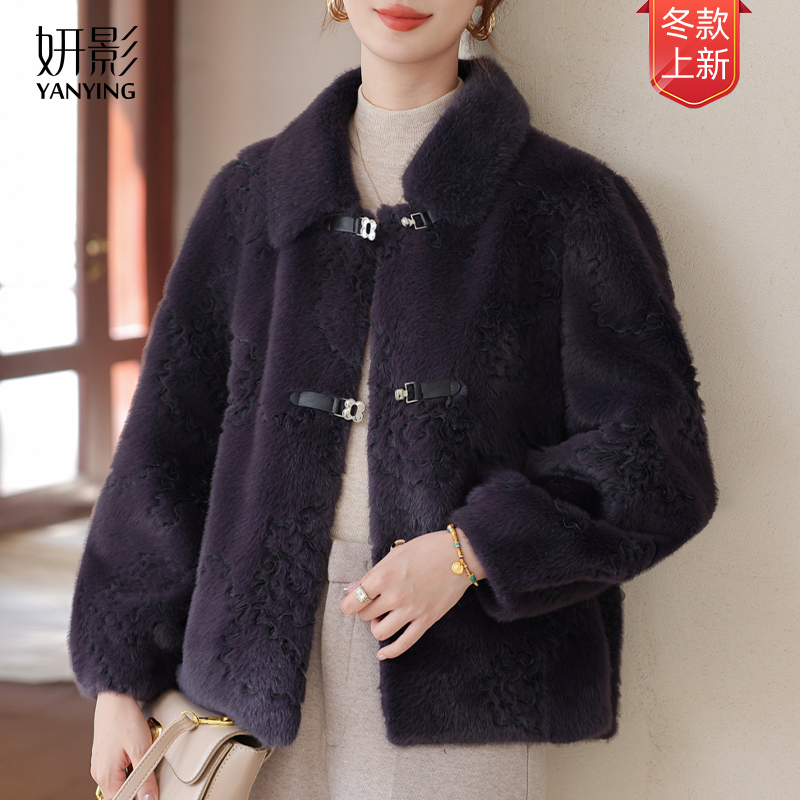 妍影时尚2025新款中老年妈妈外套