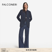 季 末折扣 FALCONERI女士经典 商务休闲翻领针织西装 外套DCL409J