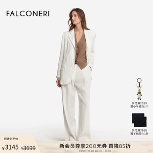 外套DCL482H 翻领宽松单排扣亚麻西装 FALCONERI25年新品 女士经典