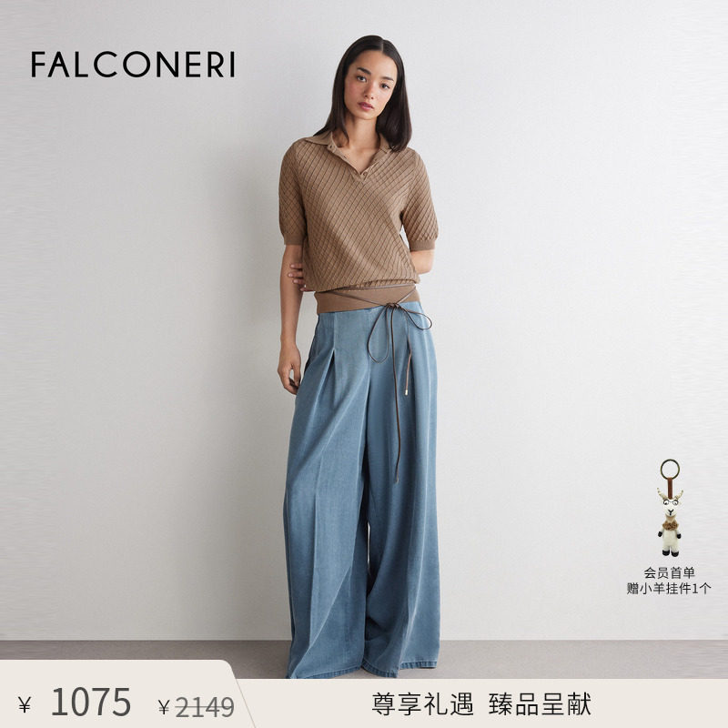 【尊享礼遇】FALCONERI女士通勤日常棉质短袖T恤POLO衫DMM490R图片