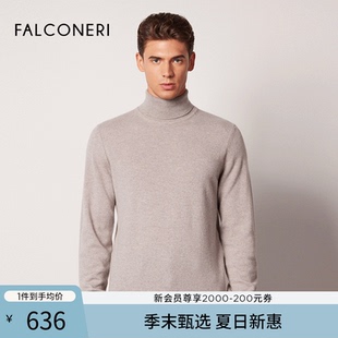 高领毛衣山羊绒针织衫 FALCONERI男士 长袖 舒适经典 UML228N 舒适修身