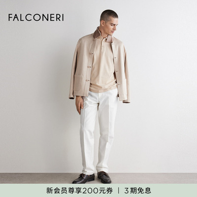 【春夏新品】FALCONERI男士棉桑蚕丝混纺polo衫短袖T恤UMM0099