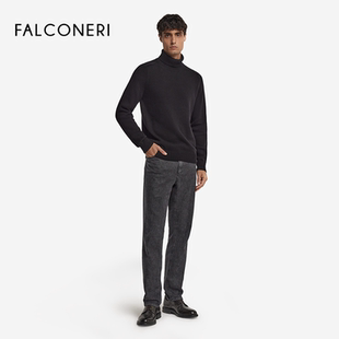 毛衣UML428B 毛衣原色新年山羊绒运动高领衫 FALCONERI男士 休闲长袖