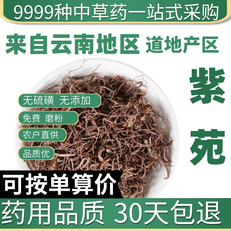 中药材特级野生紫苑50g紫宛紫菀紫苑返魂草根紫苑紫怨正品