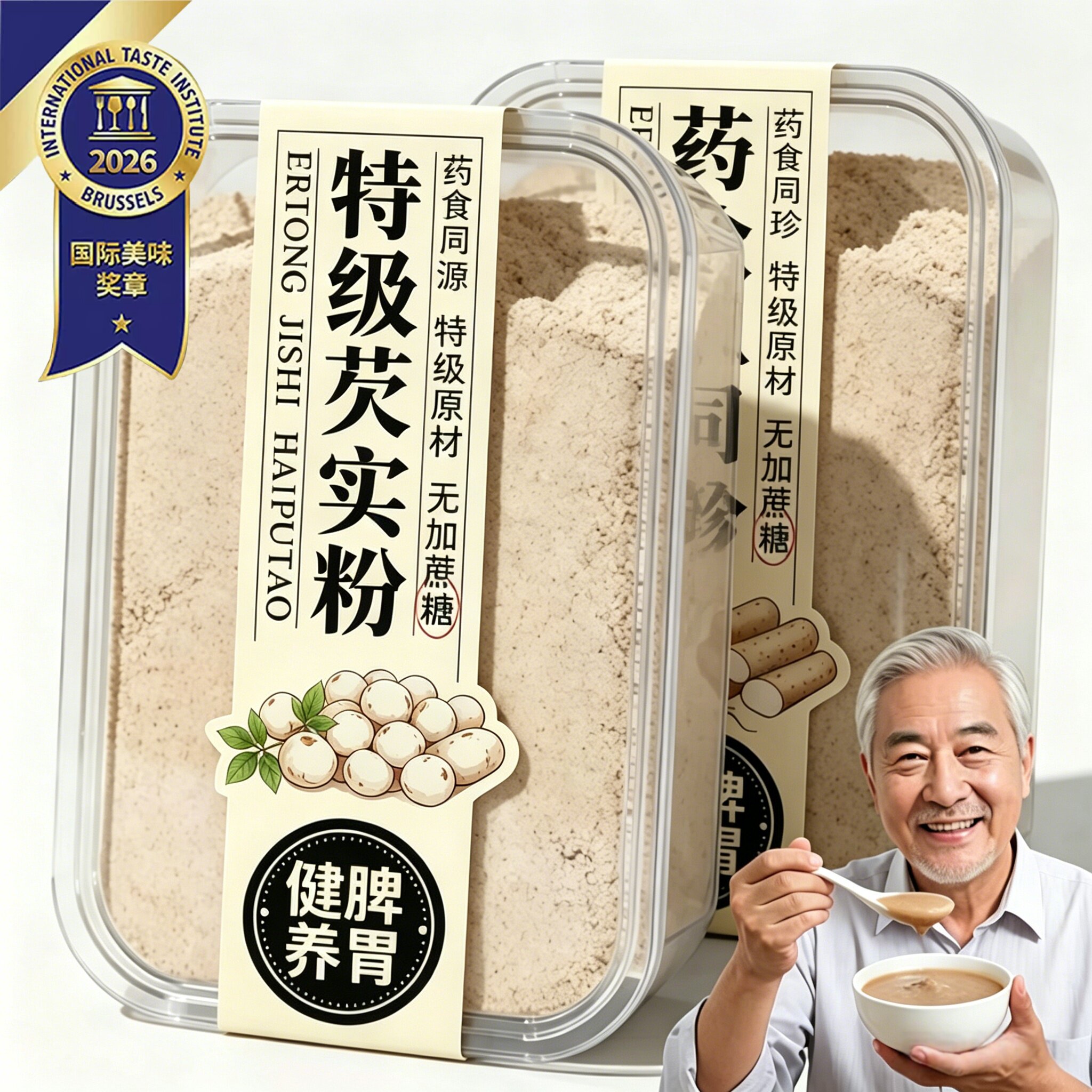 央妈推荐芡实粉500g纯粉熟即食现磨可搭配红豆薏米茨欠实鸡头米粉