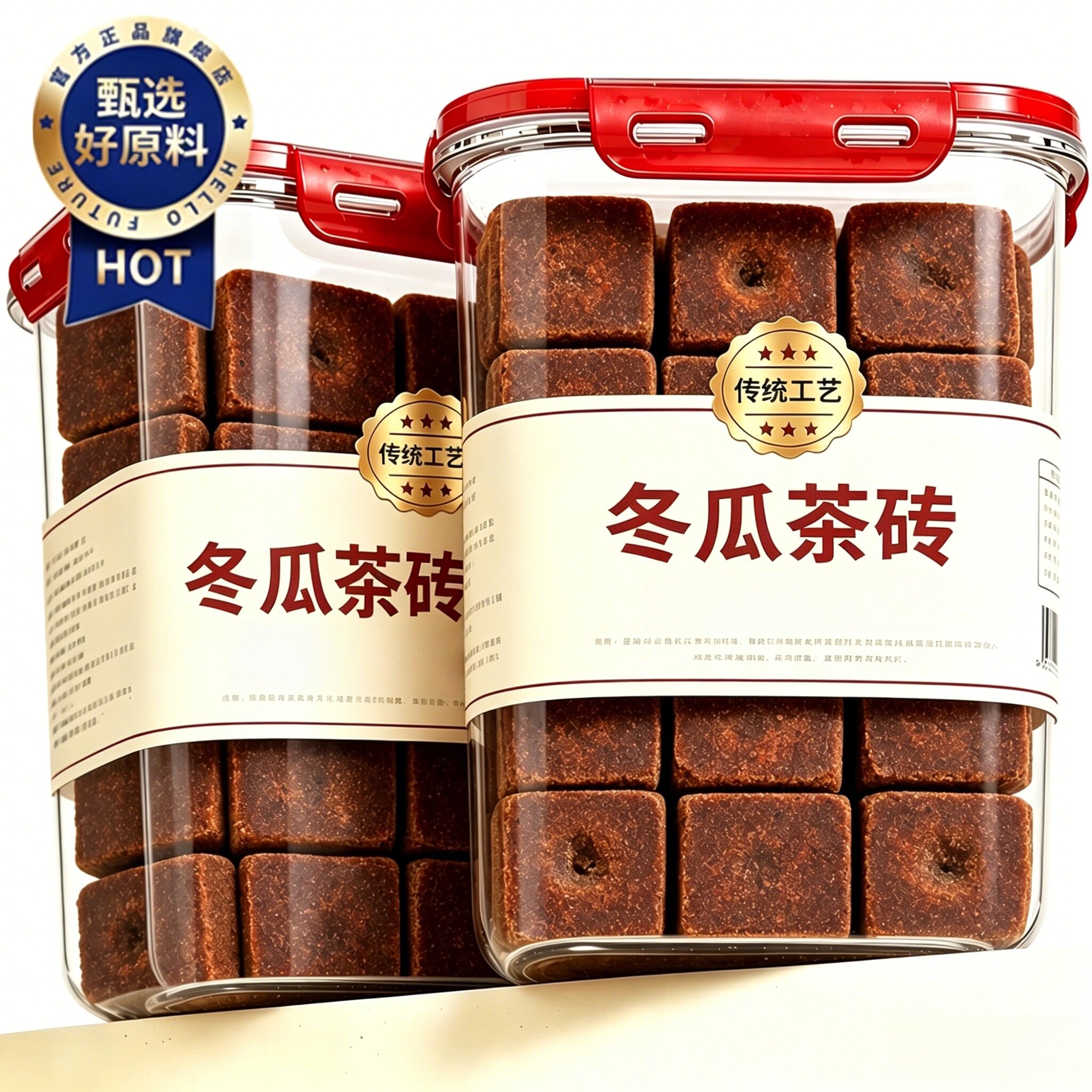 台湾进口老头家冬瓜茶砖绿标奶茶店饮料浓缩糖浆果蔬汁夏日古早味