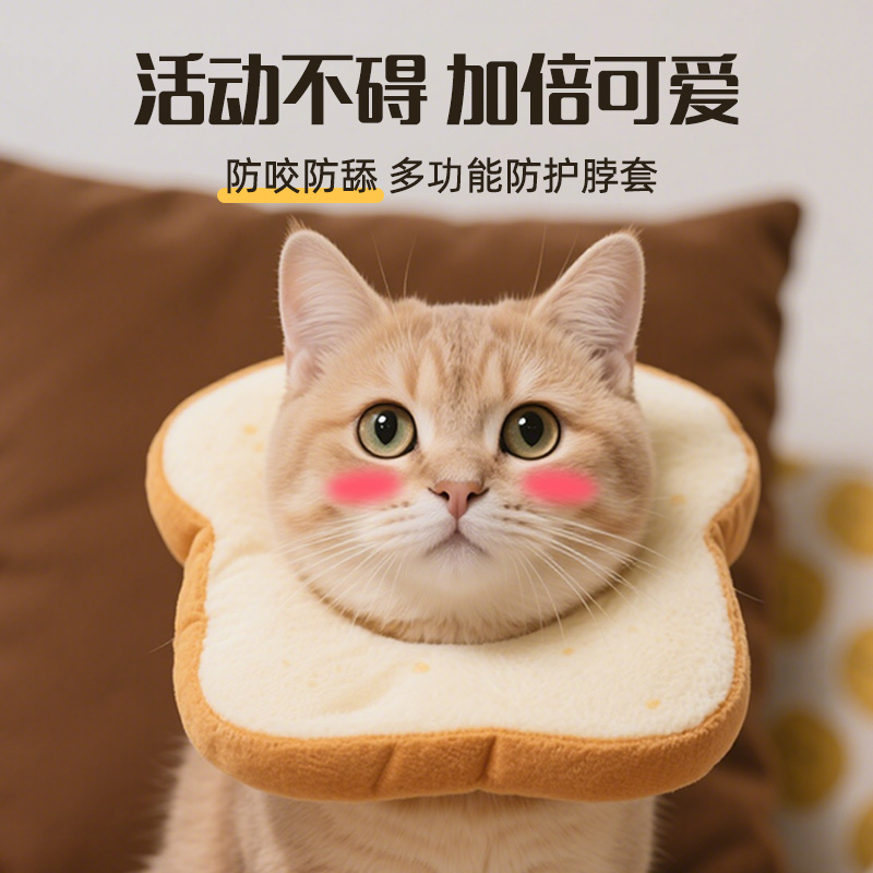 清库存！吐司头套绝育圈猫咪术后