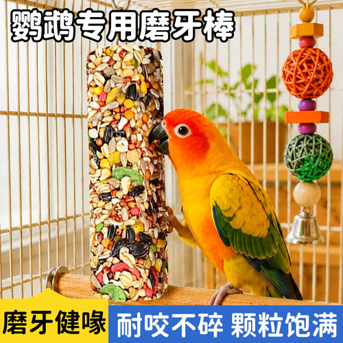 自带挂钩~磨喙谷物果蔬棒鸟零食